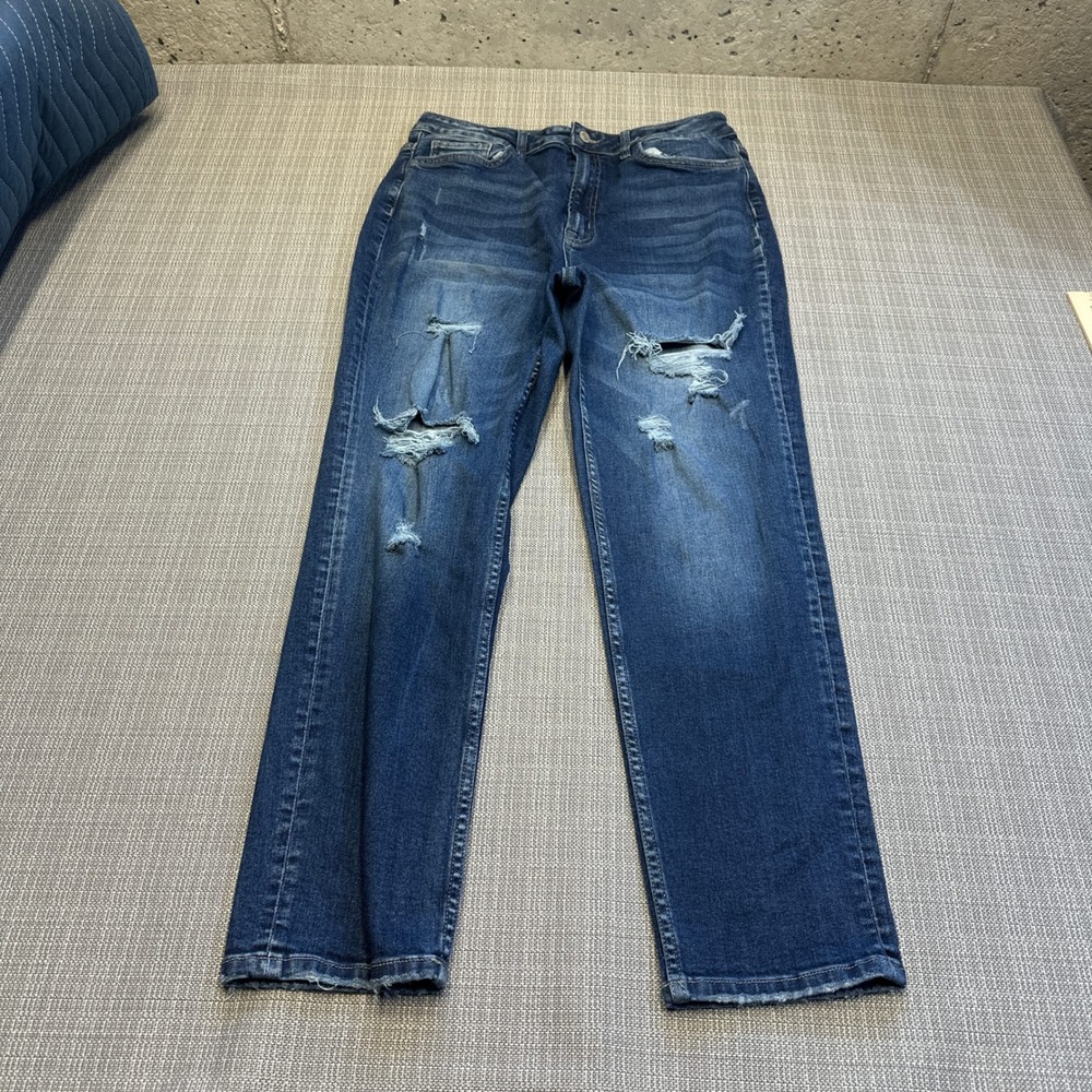 Flying Monkey Distressed High Rise Jeans size‎ 29 Straight Leg Y2K Grunge